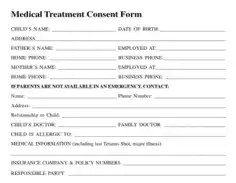 Medical Consent Form Standard Template