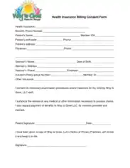 Medical Insurance Billing Consent Form Template