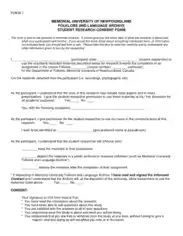 Memorial University of Newfoundland Folklore and Language Archive Student Research Consent Form Template