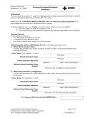 Parental Consent For Blood Donation Form Template