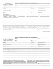 Parental or Guardian Permission and Medical Release Template