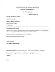 Free Download PDF Books, Patient Consent Form Template