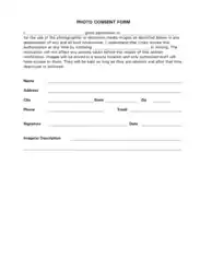 Free Download PDF Books, Photo Consent Form Example Template