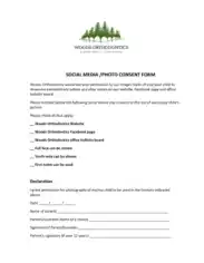 Free Download PDF Books, Photo Consent Form For Social Media Template