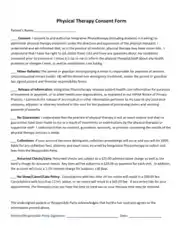 Physical Therapy Consent To Treat Form Template