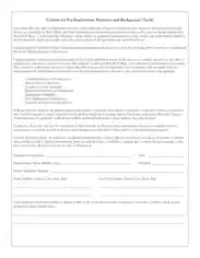 Pre Employment Background Check Consent Form Template