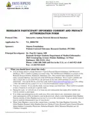 Free Download PDF Books, Research Participant Informed Consent and Privacy Authorization Form Template