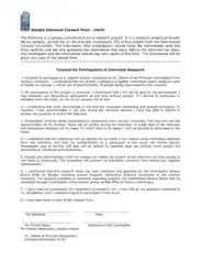 Sample Informed Consent Form Template