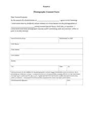 Sample Photography Consent Form Template