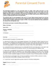 Free Download PDF Books, Standard Parent Consent Form Template