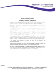 Student Drug Testing Informed Consent Agreement Template