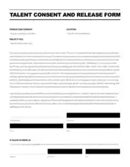 Free Download PDF Books, Talent and Consent Release Form Template