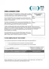 Video Consent Form Example Template