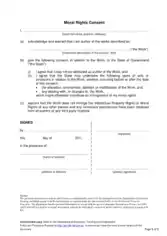 Waver Moral Rights Consent Form Template