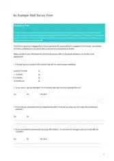 Free Download PDF Books, An Example Staff Survey Form Template