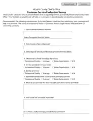 Free Download PDF Books, Customer Service Evaluation Survey Form Template