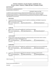 Evaluation Survey Form Pdf Template