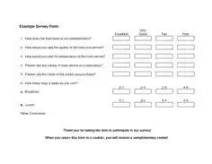 General Survey Form Template