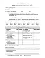 Grant Survey Form Template