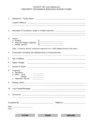 Insurance Property Survey Form Template