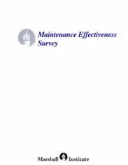 Free Download PDF Books, Maintenance Effectiveness Survey Template