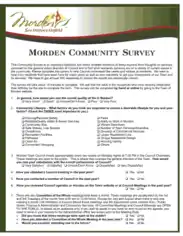 Morden Community Survey Form Template