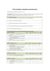 Free Download PDF Books, Pre Training Evaluation Survey Form Template