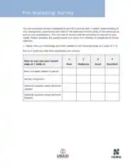 Free Download PDF Books, Pre Workshop Training Survey Form Template