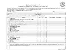 Sample Employer Survey Form Template