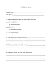 Free Download PDF Books, Sample Event Survey Form Template