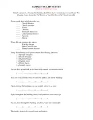 Free Download PDF Books, Sample Facility Survey Template