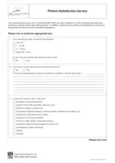 Sample Patient Survey Form Template