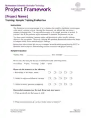 Free Download PDF Books, Sample Training Evaluation Template