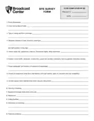 Free Download PDF Books, Site Survey Form Template