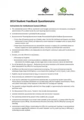 Student Feedback Questionnaire Template