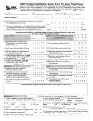Student Satisfaction Survey Form for Course Template