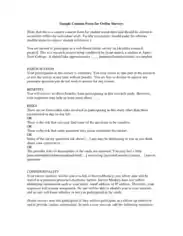 Survey Research Consent Form Template