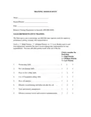 Free Download PDF Books, Training Needs Survey Form Template