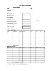 Free Download PDF Books, Dail Sale Purchase Ledger Template