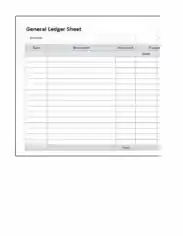 Free Download PDF Books, Ledger Paper Excel Free Template