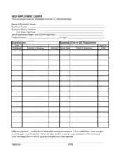 Self Employment Ledger in PDF Template