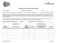 Self Employment Records Template