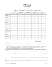 Payroll Timesheet For Hourly Employees Template