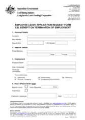 Employment Leave Application Request Form Template