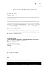 Employment Verification And Consent Form Template