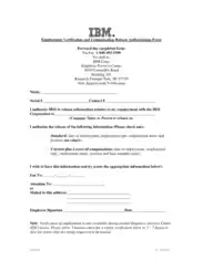 Employment Verification Authorization Form Template
