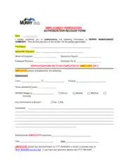 Employment Verification Authorization Release Form Template