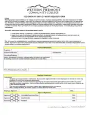 Free Download PDF Books, Secondary Employment Request Form Template