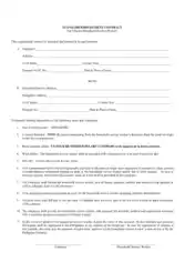 Standard Employment Contract Form Template