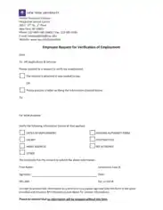 Free Download PDF Books, Verification of Employment Request Form Template